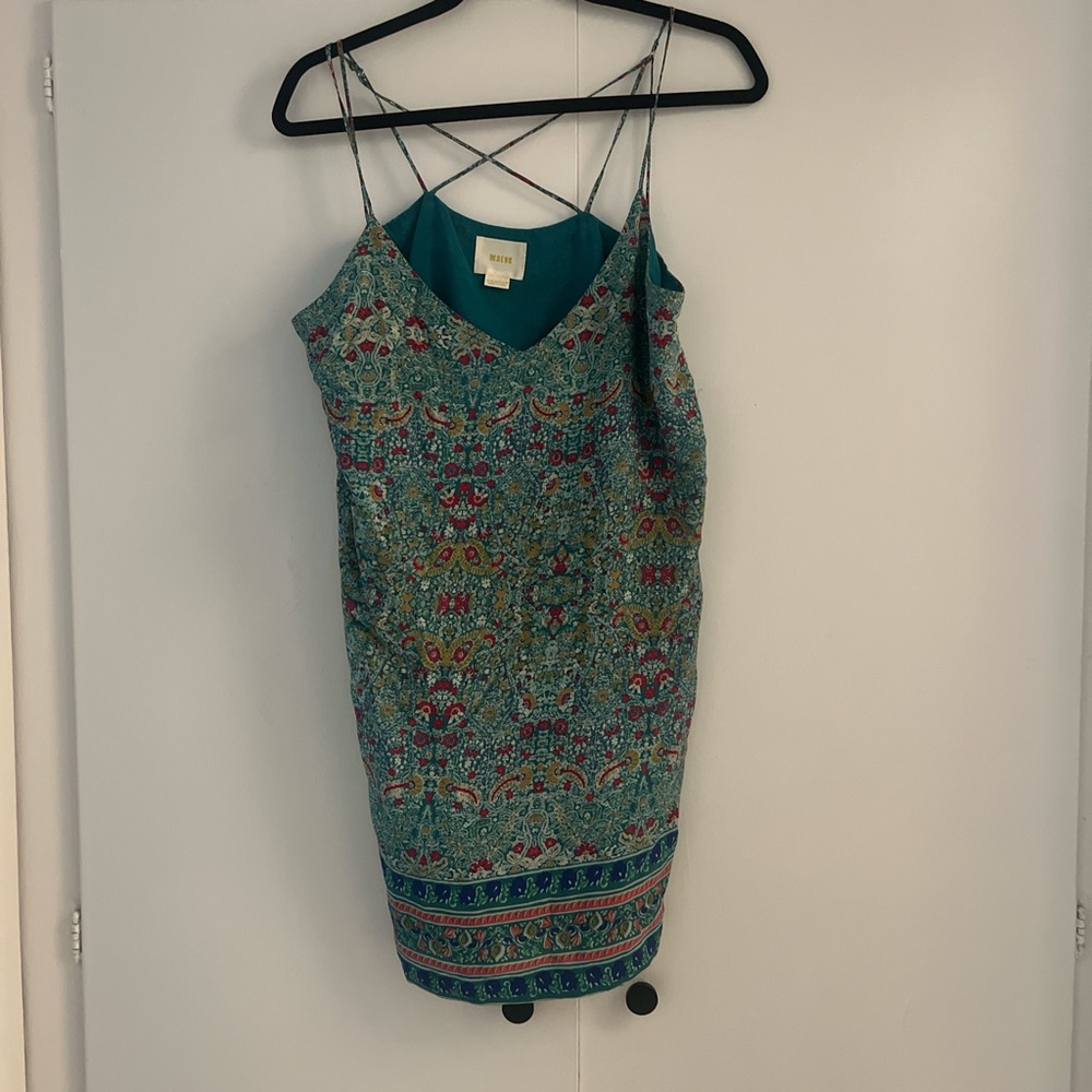 Maeve Teal and Pink Floral Dress